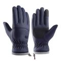 【New and Improved】 Riding Driving Gloves Fleece Autumn Winter Thick Plush Full Finger Mittens Furry Warm Mitts Men Gloves. 