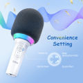 FIFINE Karaoke Microphone Wireless Bluetooth-compatible Handheld Mic with Built-in Speaker,Portable Singing Microphone for Party.