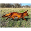 Sneaky Rustic Metal Fox Garden Decoration with Stakes-Woodland Animals Yard Gift for Her-Birthday Gift- Art Sculptures A Easy Install. 