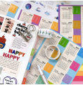 1/2 Set Calendar Index Sticker Month Stickers Tabs Planner Adults 2024 Adhesive Bookmark Date Planners. 