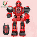 Large Remote Control Robot for Kids - 10 Channel RC Toys Shoots Missiles, Walks, Talks & Dances with Flashing Lights Sounds. 