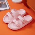 Fashion Buckle Thick Platform Slippers Women Home Soft Sole eva Cloud Slides Sandals Woman 2023 Summer Non Slip Beach Flip Flops. 