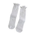 White lace pile socks for women in summer thin cotton Japanese net red socks fungus edge jk mesh stockings.