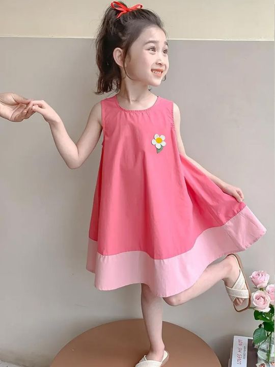 Girls%20fashionables%20Sleeveless%20Dress%20Children%20Sleeveless%20Skirt%20Flower%20Sweet%20Princess%20Kids%20Girls%20Dress%20-%20Image%204