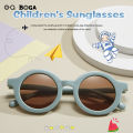 OQ BOGA 10 Colors Round Frame Anti UV Kids Sunglasses Children Outdoor Eye Protection Full Rim Sun Glasses. 
