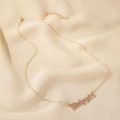 Cross-border hot selling personalized baby girl English letter necklace female simple ladies clavicle chain. 