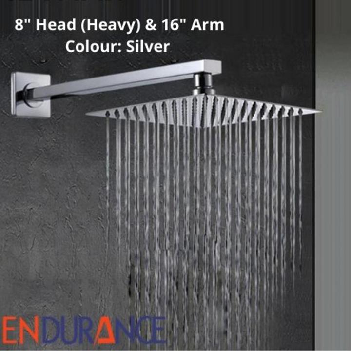 Avant-garde - Shower 8inch x 8inch stainless steel rain shower with squre 16inch long pipe Rain Shower Head 8 Inch High Pressure