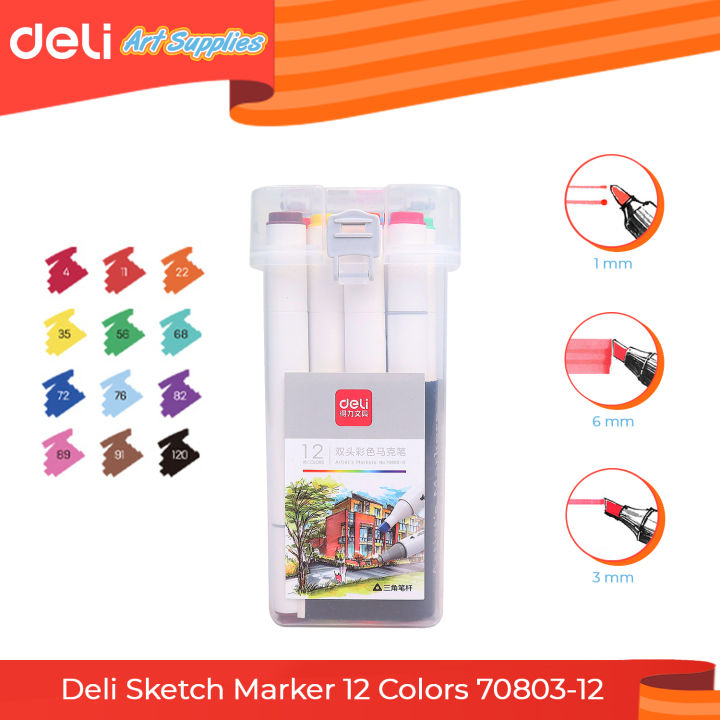 Deli%0970803-12%20Sketch%20marker%2012%20Pcs%20-%20Image%203