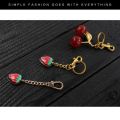 High-Grade Cherry Charm Elegant Exquisite Women'S Bag Accessory Trendy Individualized Keychain Pendant for Women Handbags Car.