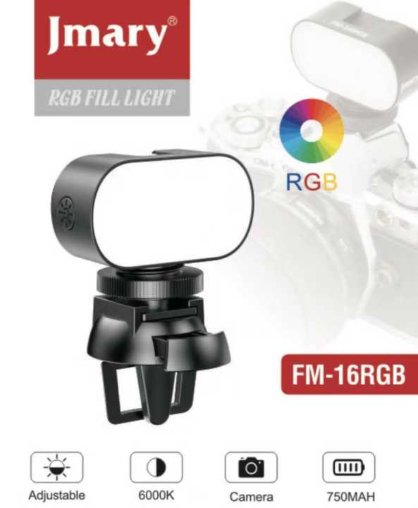 Jmary%20FM-16%20RGB%20Mini%20Video%20Lights,%20LED%20Camera%20Light%20360%C2%B0%20Full%20Color%20Portable%20Photography%20Lighting%209000K%20750mAh%20Rechargeable%20Dimmable%20Panel%20Lamp%20with%20Clip%20Mount%20-%20Image%204