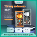 K07 Transparent Mecha Wireless Smart Bluetooth Speaker Sound Light Rhythm Subwoofer TWS Stereo Cyberpunk Music Center Hands-Free Call. 