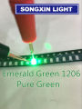 【YIYANGMAOYI111】100pcs/lot Super Bright 1206 Green Lighting SMD Diode 3216 Diodes Pure Green 100-120MCD XIASONGXIN LIGHT. 