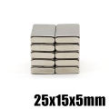 25x15x5mm Rectangular Neodymium Magnet Industrial Super Strong Neodymium Magnets Super Strength Permanent Magnet For Garage Craft Art. 