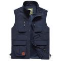 FGKKS Men Mesh Vest Multi Pocket Quick Dry Sleeveless Jacket Reporter Loose Outdoor Casual Thin Fishing Vests Waistcoat Male. 