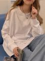 White Inner Long Sleeve T Women's T-shirt Autumn and Winter 2023 New Midi Hip-Covering Dralon Brushed Base Shirt Top.