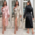 Women Lace Satin Gown Set Robe Dress Women Sleeping Robe For Women.