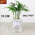 Transparent flower pots automatically absorb water round plastic hydroponic potware creative succulent plant pots 1 PCS.