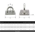 SRIWEN 4 Set M6 Ceiling Wall Mount Hanging Hardware Fitting Set U-Shaped Hooks for Yoga Hammock Swings Marine Yacht Accessories. 
