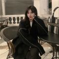 Autumn and Winter New Lazy Wind Sweater Cardigan Coat Women's Korean-Style Mid-Length Outerwear Student Knitwear Loose All-Matching. 