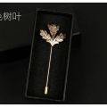Maple Metal Leaf Lapel Pin Brooch For Men & Women Fashion Accessories.