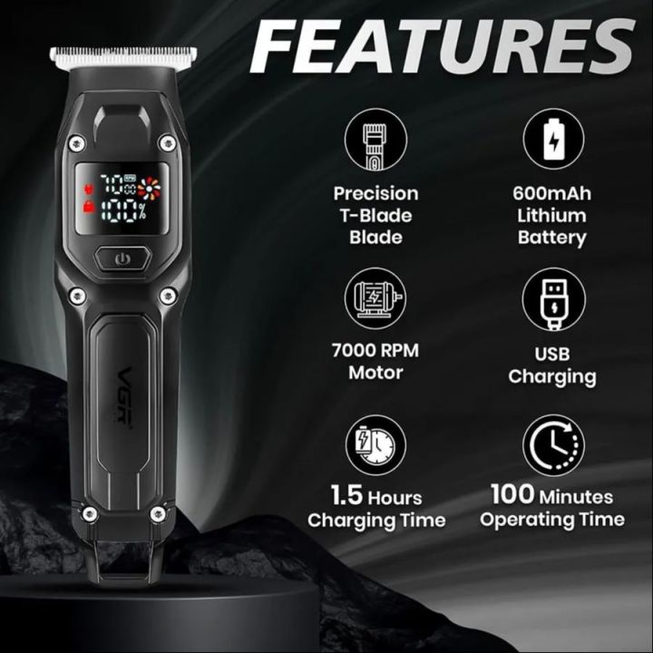 VGR%20V-964%20Rechargeable%20Digital%20Display%20100%20Min%20Runtime%20Hair%20&%20Beard%20Trimmer%20-%20Image%205