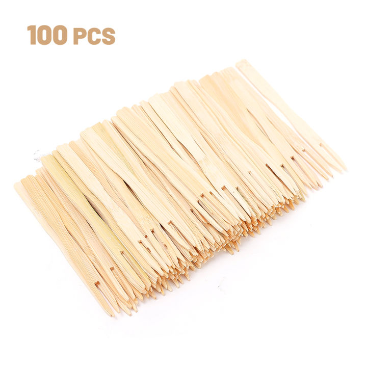 100PCS%20Wood%20Disposable%20Wooden%20Fruit%20Fork%20Dessert%20Cocktail%20Fork%20Set%20Party%20Home%20Household%20Decor%20Tableware%20Supplies%20-%20Image%209