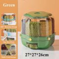 6-Grid Rotating Grid Grain Rice Dispenser Sealed Cereal Separate Bucket Dry Food Container Round Rice Storage Tank Storage Box. 
