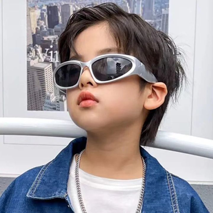New Fashion Children's Y2K Sunglasses Children Summer Outdoor Sunshade Sun Glasses Kids Hip Hop Eyewear UV400 Oculos De Sol