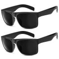 JULI XL Big Wide Head Mens Dark Black Sunglasses for Men Extra Large Square Sun Glasses 004. 