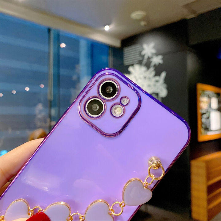 Phone%20case%20OPPO%20A92%20Soft%20Case%20Transparent%20Plating%20Electroplating%20Shiny%20Cases%20+%20Love%20Bracelet%20For%20OPPO%20A92%20Cover%20-%20Image%207