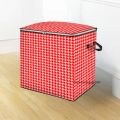 Square Shape Printed Premium Quality Quilt Storage Bag Large Capacity Winter Cloth Blanket Storage Organizer (NWPSB Sq).