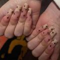 24pcs Purple Nails Long Coffin Sweet Cool Ins Style Nail Art Black Star Design Press On Nail Tips Full Cover Finished Nails Honoria. 