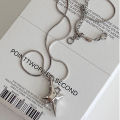 Korean fashion chain crystal star necklace, cute and sparkly choker, Egirl aesthetic necklace, Y2K jewelry, punk accessories, boho.