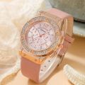 【Flash sale】 Watches Set Luxury Rhinestone Women Fashion Elegant Wristwatch Quartz Watch For Girl Ladies Clock Relogio Feminino.