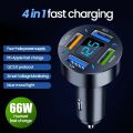 【Grim Teiousx】66W 4USB PD Quick Car Charger Fast Charging Car Adapter Cigarette Lighter Socket Splitter For OPPO Realme 5 5S 5i C3 6i 7 8 P. 