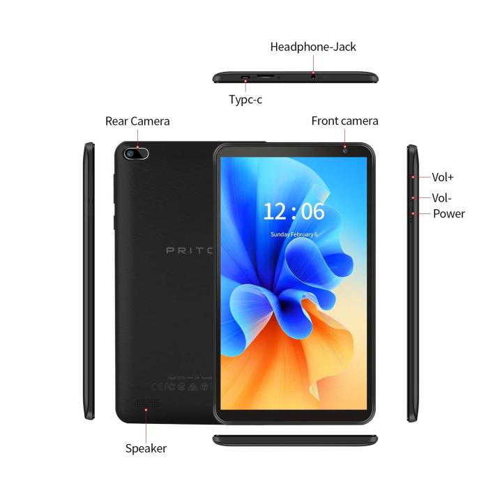 PRITOM%207%20Inch%20Tablet%20PC%2032%20GB%20Android%2011%20with%20Quad%20Core%20Processor%20HD%20IPS%20Display%20Dual%20Camera%20WiFi%20with%20PU%20Protective%20Case%20-%20Image%203