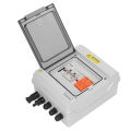 Photovoltaic Combiner Box 15A Fuse Solar Combiner Box DC1000V Short Circuit Protection Flame Retardant for RV. 