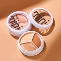 Sweet Mint Concealer, Tri-color Concealer Palette of Covers Acne Marks Dark Circles, 3 in 1 Face Foundation Cream, Tri-color Concealer with Brush, 3 in 1 Face Foundation Cream Waterproof (1 Pcs). 