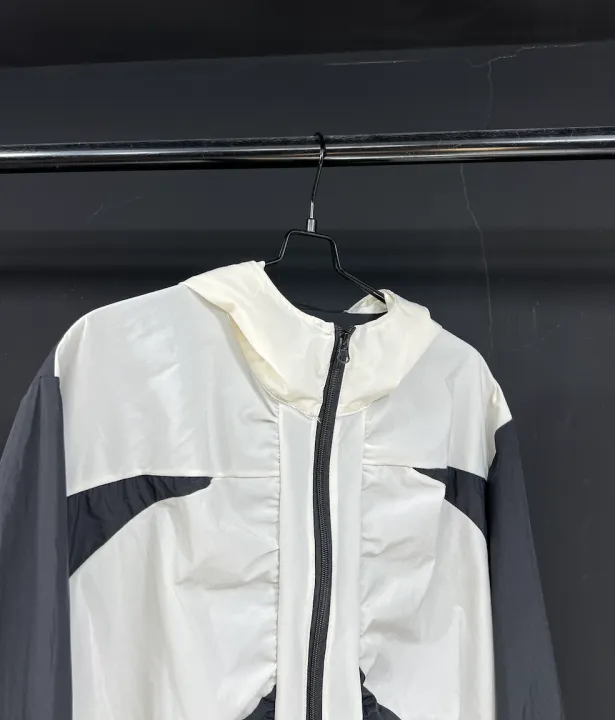 2024%20Summer%20Black%20White%20Contrast%20Color%20Hooded%20Zipper%20Chic%20Coats%20Sun%20Protection%20Casual%20Long%20Sleeve%20Jacket%20Thin%20Design%20Hoodies%20Top%20-%20Image%203