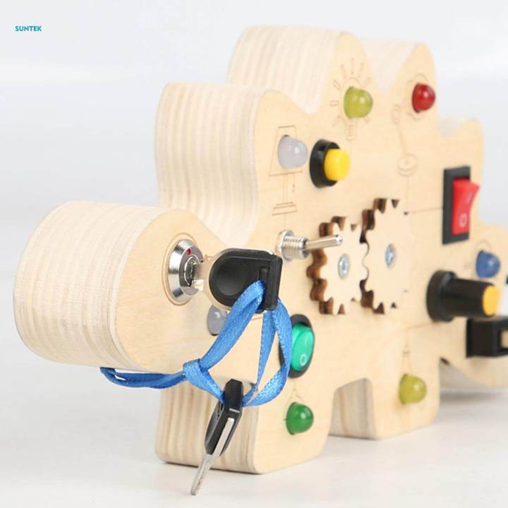 Toddlers%20Busy%20Board%20Switch%20Board%20Activities,%20Wood%20Rotating%20Gear%20Toy,%20Dinosaur%20Shape,%20Early%20Educational%20Basic%20Life%20Skills%20for%20Plane%20Travel%20Toy%20-%20Image%204