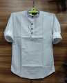Men Cotton Fabrics White Katuya Shirt -Katua. 