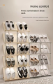Vertical Shoe Organizer (TH : 198) 5 Layer Vertical Shoe Rack Space Saving Cabinet With Strong Load Bearing Aluminum Stand.