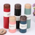 UREAN Mini Portable 150ML/250ML Drinkware Gifts Wood Grain Stainless Steel Pocket Cup Heat and Cold Insulation Cup Travel Water Bottle Vacuum Flask Thermocup Thermos.