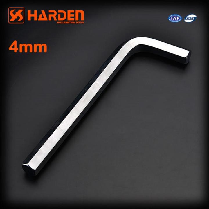 Harden 4mm Allen Wrench Hex Key Spanner With Long Hex Key Allen Key L Type Wrench Cr-V