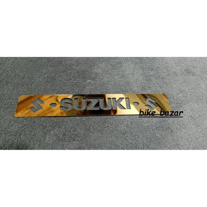 Name Plate Stainless Steel Logo- Bike Number Plate Metal Logo Golden Colour