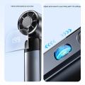 Cooling Fan XR-020 3600mAh battery, Cold Compress Ice ,Portable Folding Mini Fan with LED Digital Display High Speed Silent Brushless Motor.