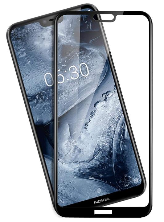 For%20Nokia%206.1%20Plus%20Tempered%20Glass%20Screen%20Protector%206D/9D/11D/21D%20-%20Black%20-%20Image%203