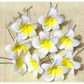 Artificial flower hair clips-6pis.