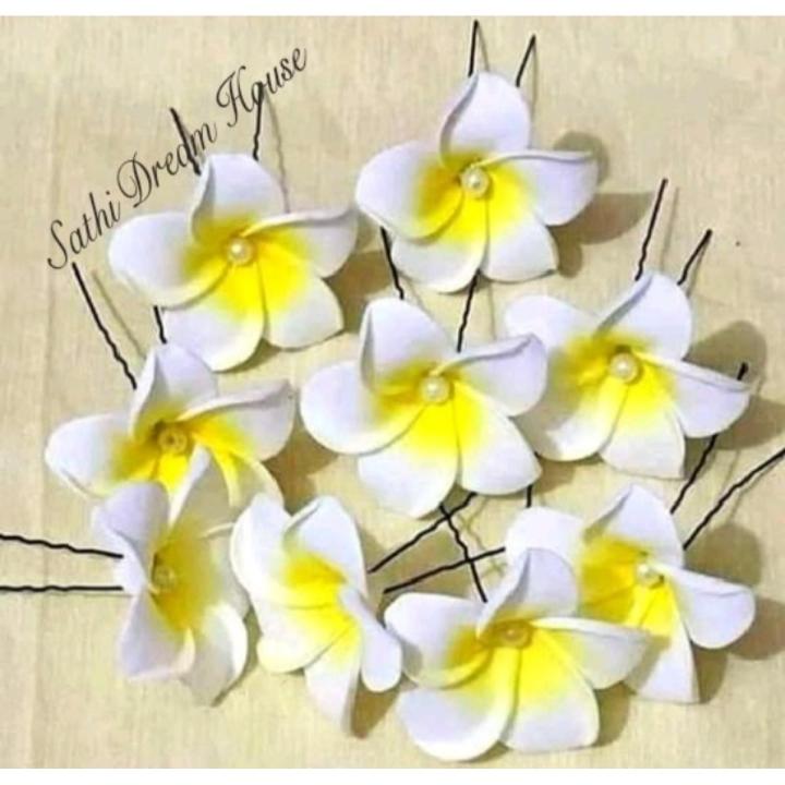 Artificial flower hair clips-6pis