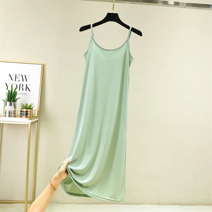 Ice%20Silk%20Suspender%20Skirt%20for%20Women%20Summer%20Inner%20Wear%20Bottoming%20Skirt%20Plus%20Size%20Plus%20Size%20Ladies%20High%20Waist%20Slim%20Looking%20Dress%20Loose%20Long%20Dress%20-%20Image%206